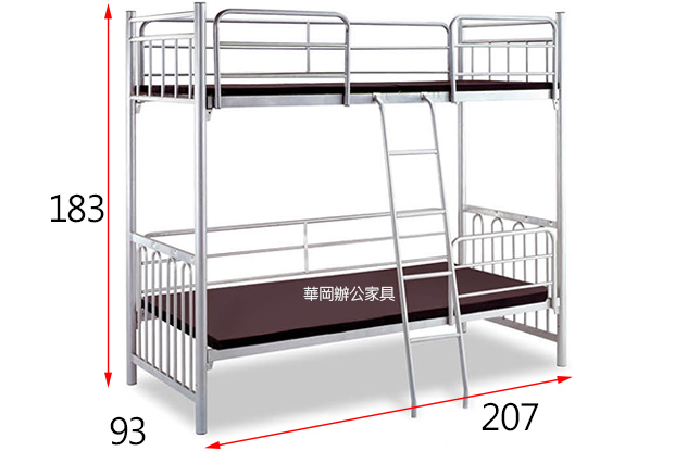 50圓管雙層鐵床3x6尺